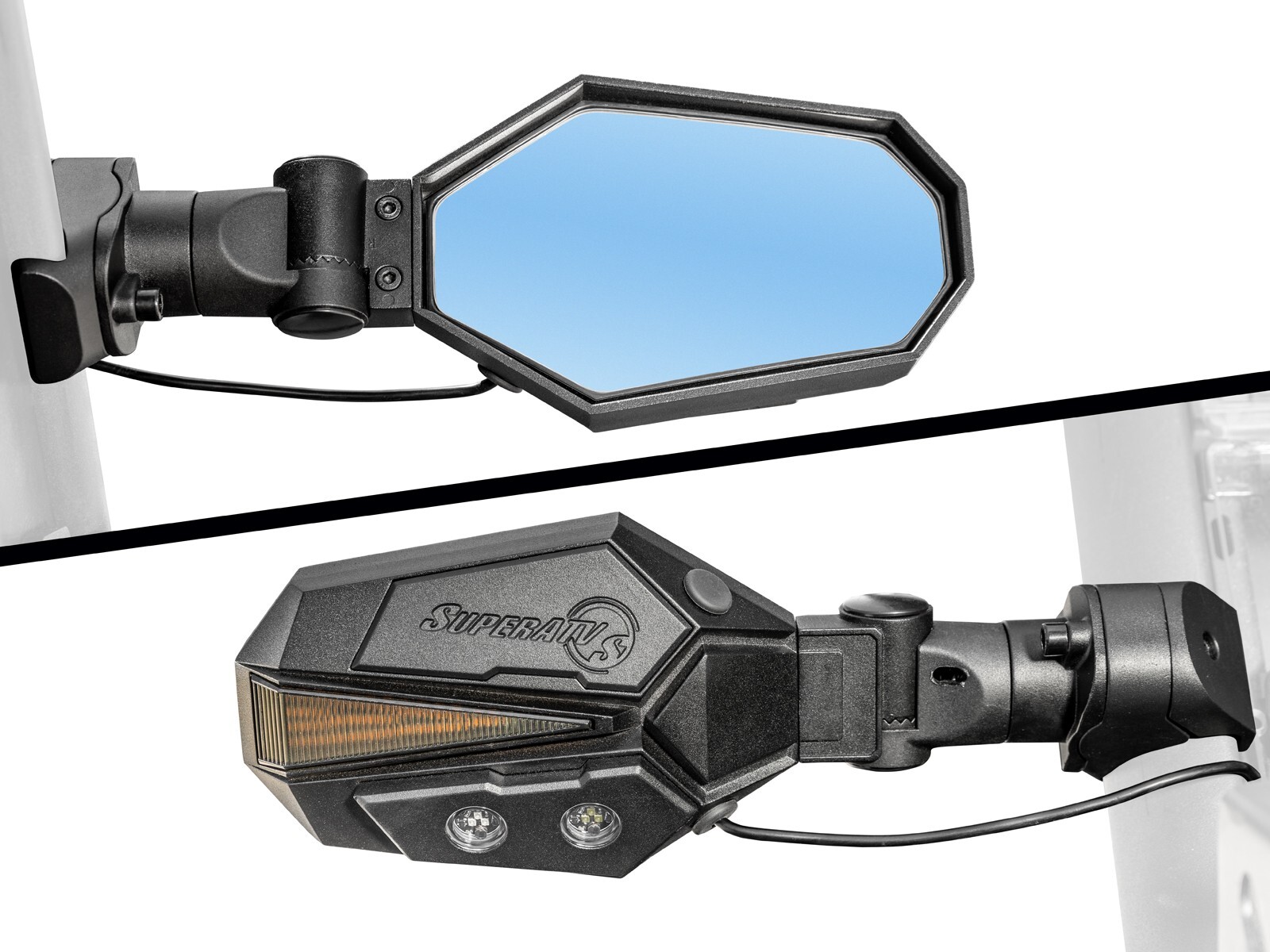 SuperATV Lighted Side-View Mirrors for Artic Cat (See Fitment)