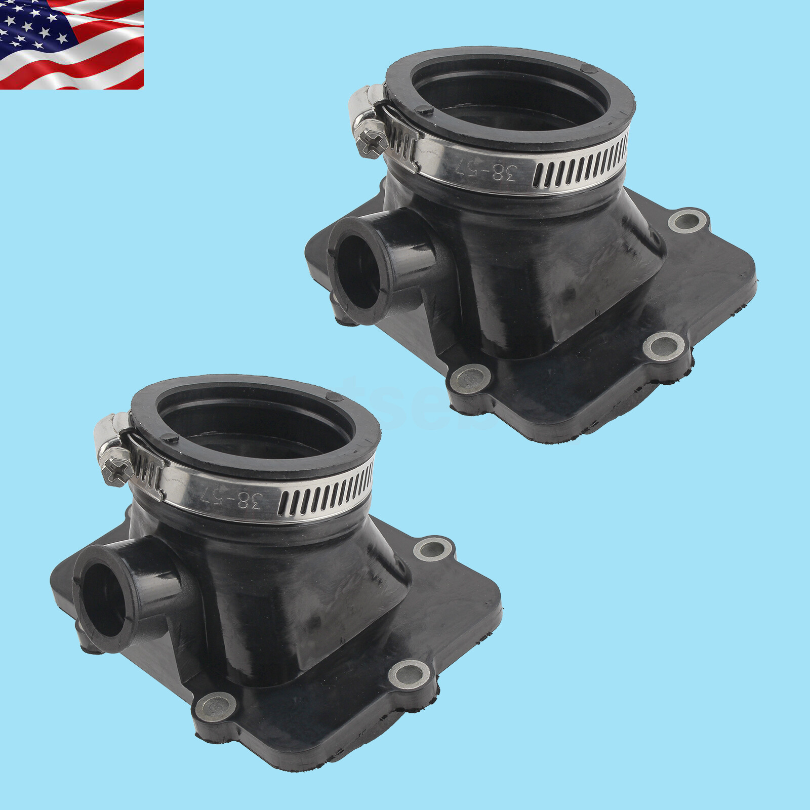 2pcs Carburetor Intake Boots For Ski Doo MXZ 500 600 600R MXZ X 600 600R