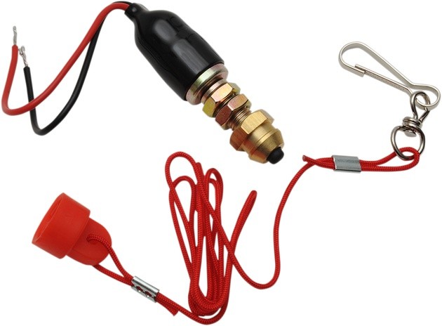Parts Unlimited Universal Snowmobile Tether/Kill Switch Black/Red