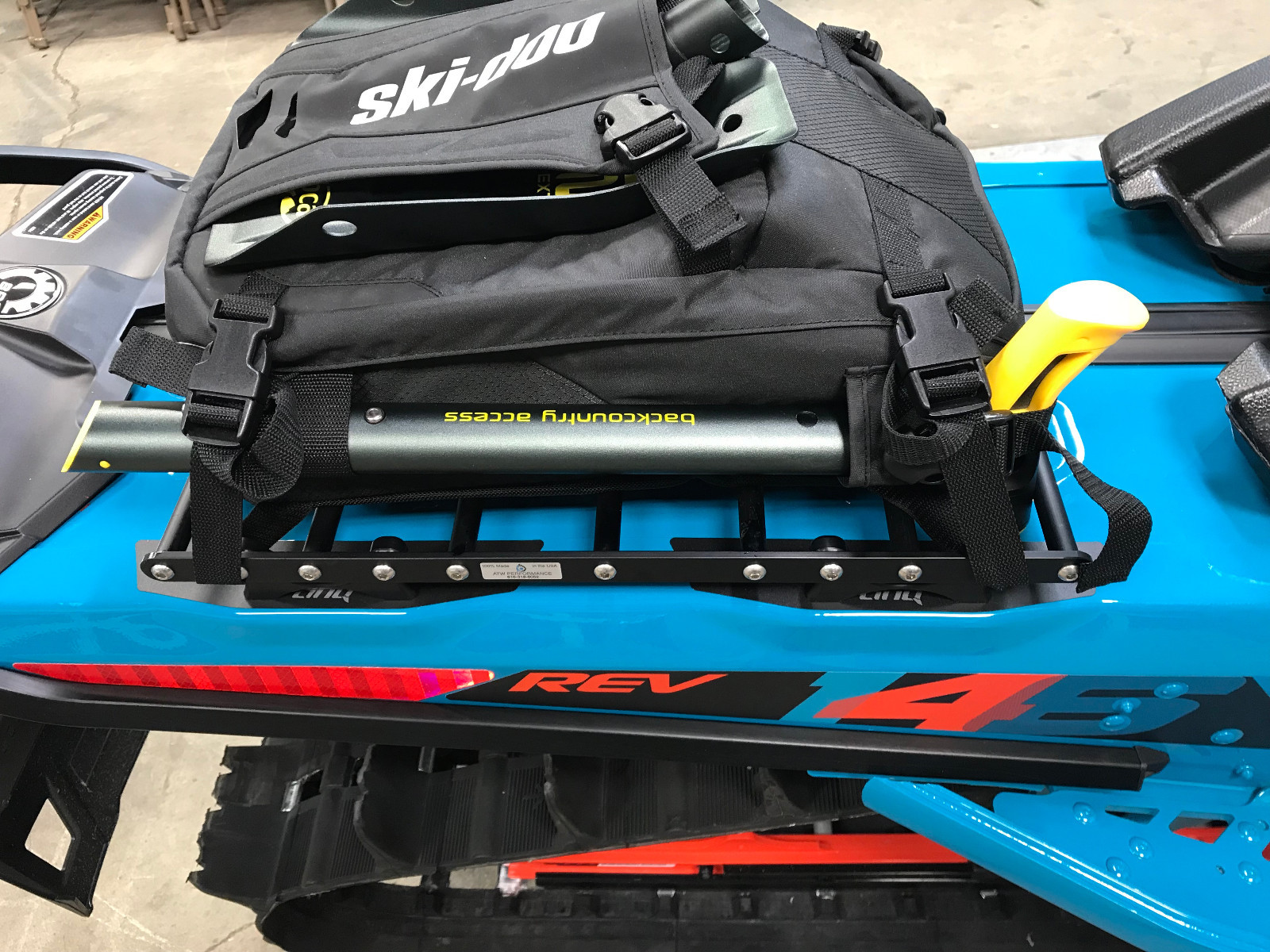 Ski-Doo LinQ 146+ Snowmobile Rack, Cargo Rack, Slim Tunnel Bag Rack (146slim)