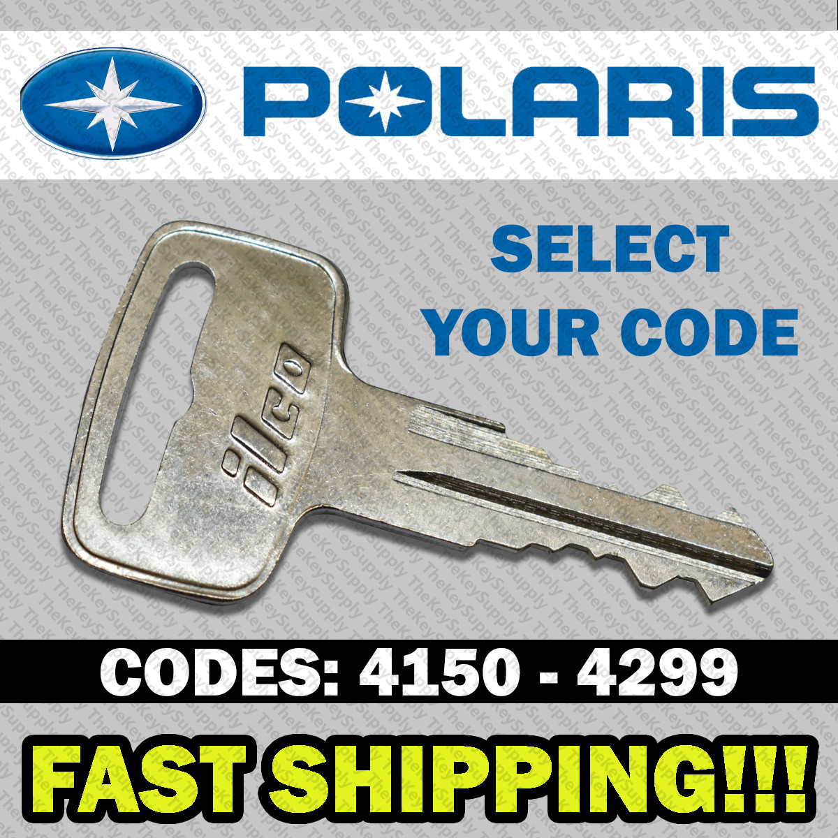 Polaris ATV Ranger RZR Snowmobile Key Cut to Your Code 4150 – 4299
