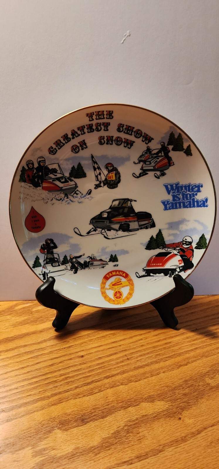 vintage Yamaha Snowmobile Collector Plate
