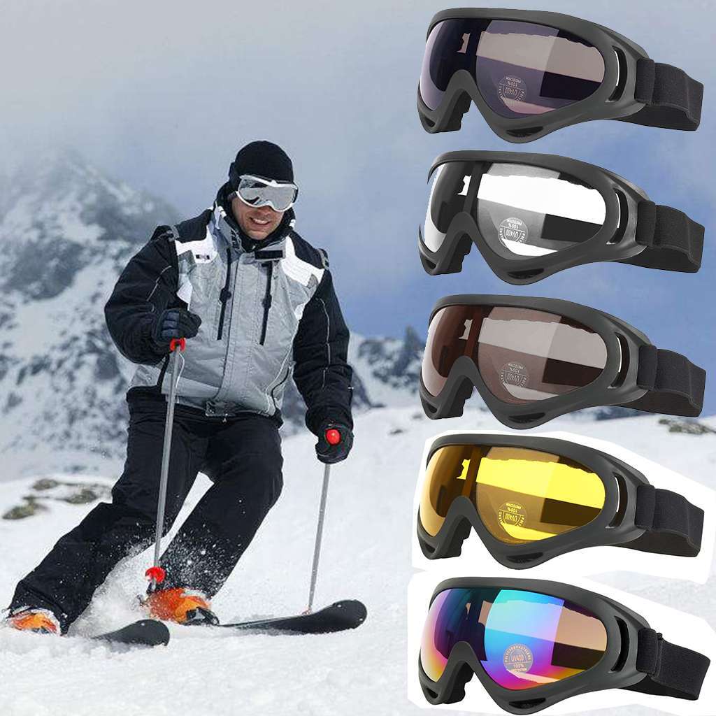 Mens Winter Snow Ski Goggles Anti-fog Lens UV Snowboard Snowmobile Motorcycle