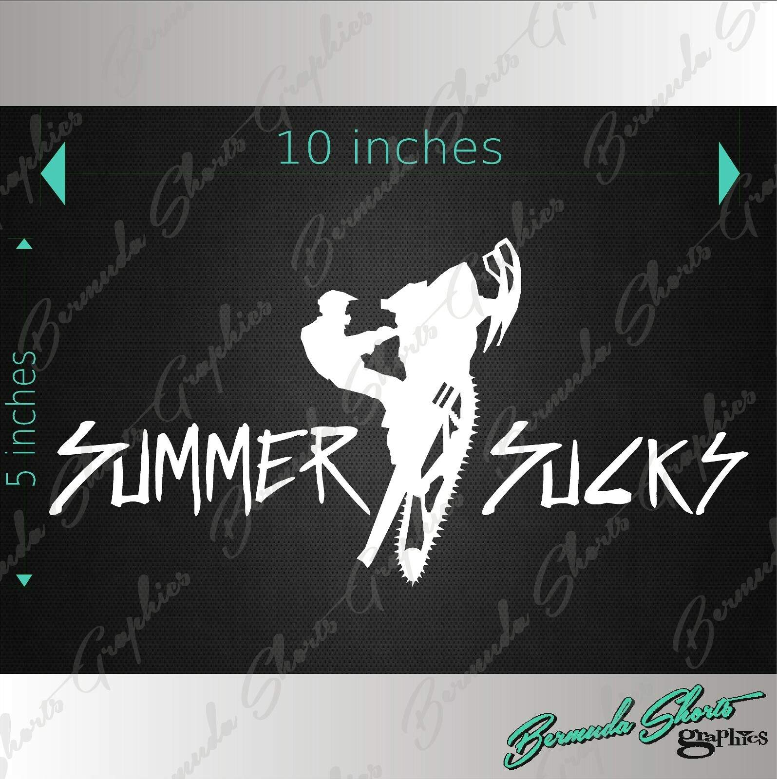 Summer Sucks/ Snowmobile 10″ / DECAL / SKI-DOO / ARCTIC CAT / POLARIS / YAMAHA