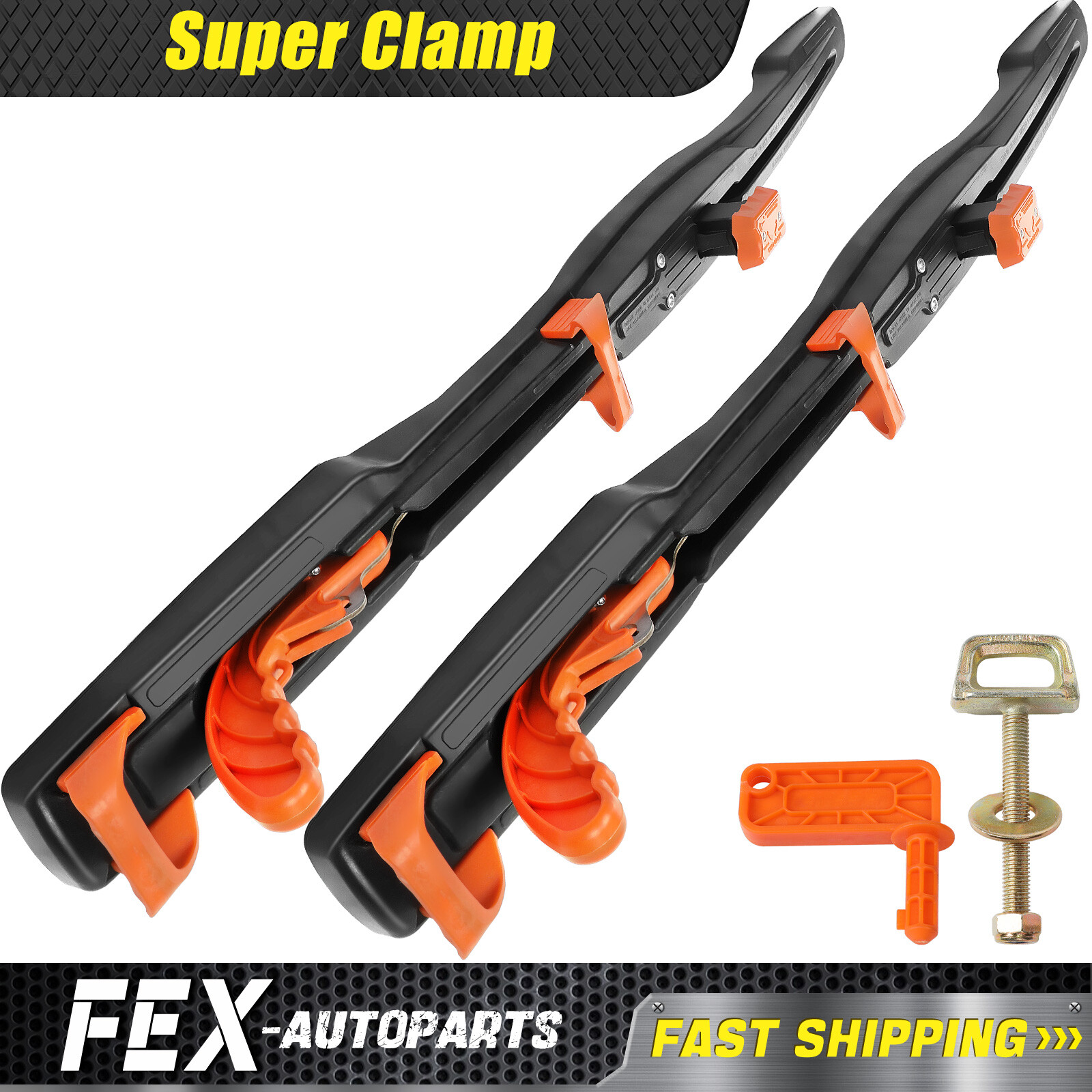 2 PCS Industries Super Clamp 2 Snowmobile/Sled Trailer Tie Down 1000 SC-FRONT-1