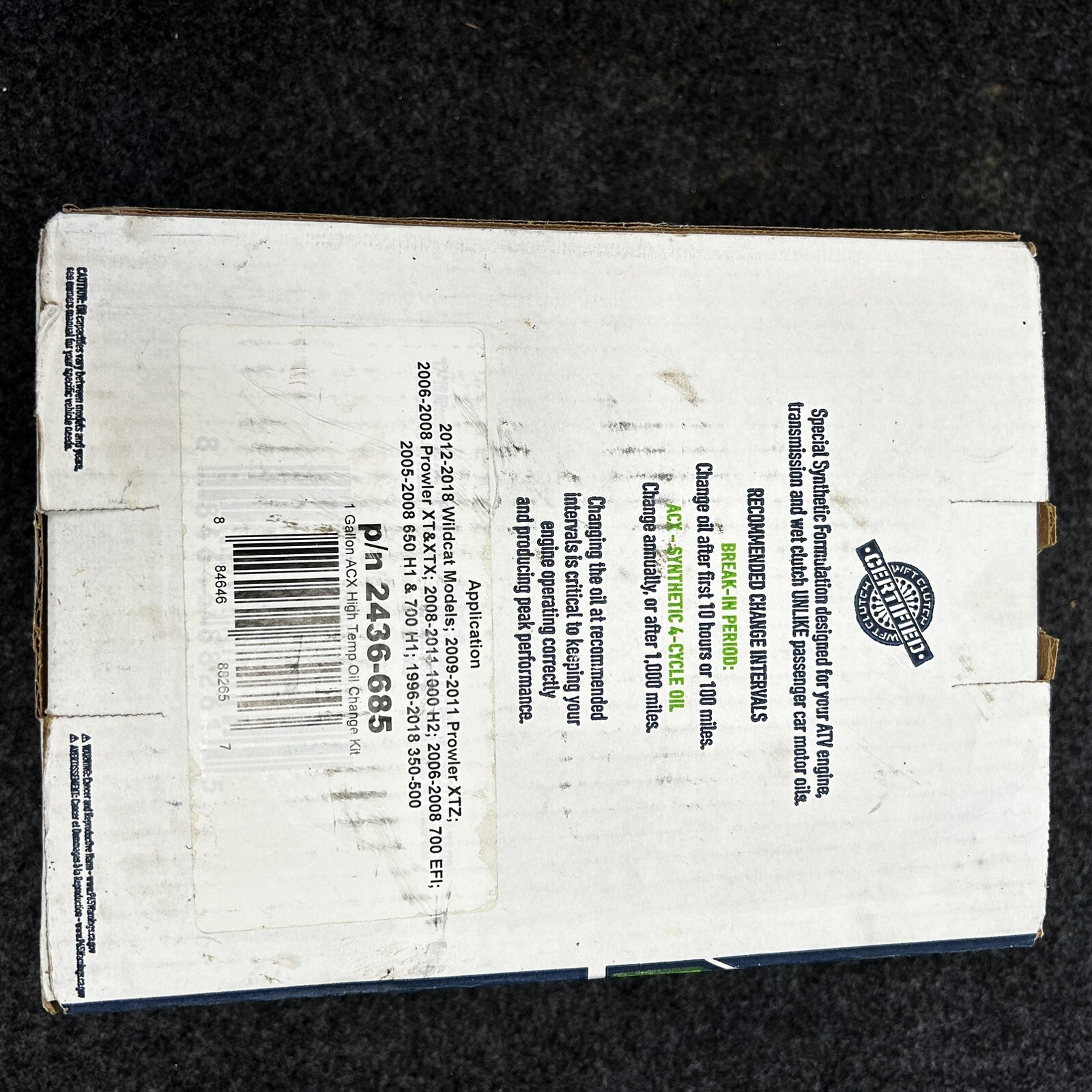 2436-685 OEM OIL CHANGE KIT ARTIC CAT 09-11 PROWLER XTZ 06-08 PROWLER XT XTX