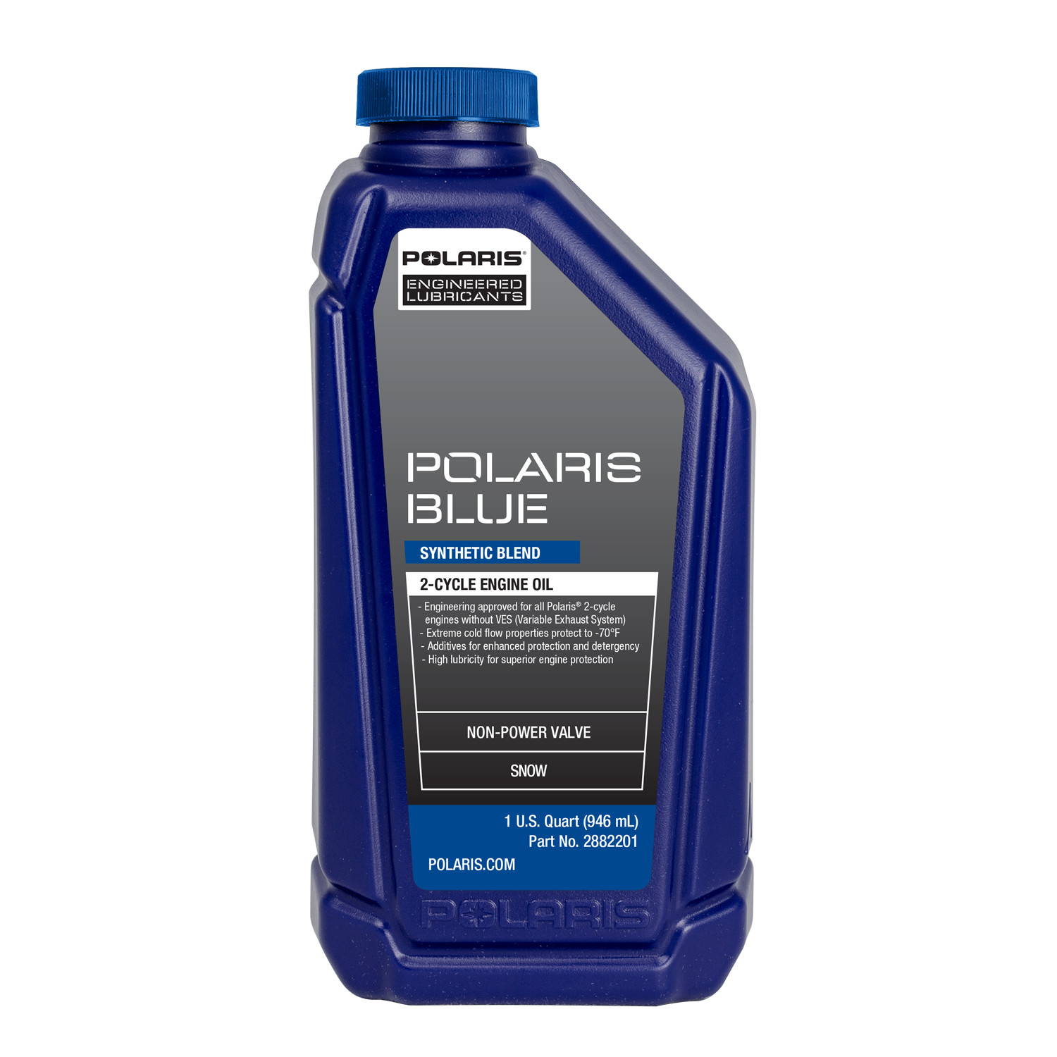 Polaris Snowmobile Blue Synthetic Blend 2 Cycle Oil for Voyageur 155, INDY