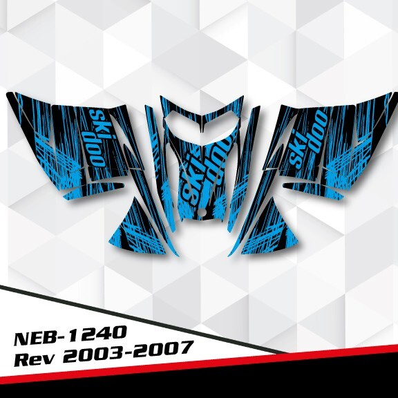 FOR SKI-DOO REV MXZ SUMMIT RENEGADE HOOD SIDE WRAP GRAPHIC KIT 03-07 NEB-1240