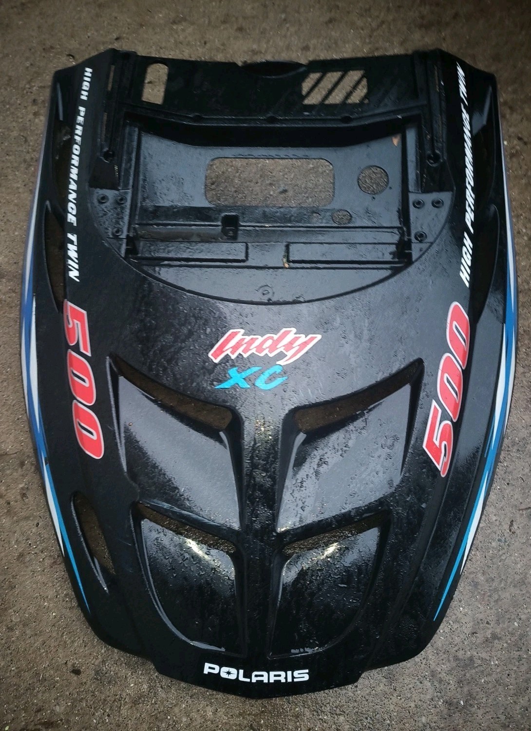 Polaris Snowmobile 99-00 XC 500 Generation II OEM Black Hood Shroud 2632069-177