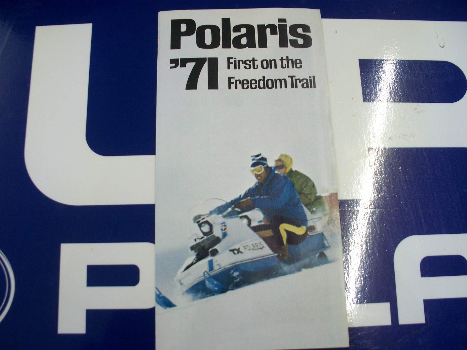 Vintage Snowmobile POLARIS 1971 TX Charger Mustang Playmate Pocket Brochure NOS