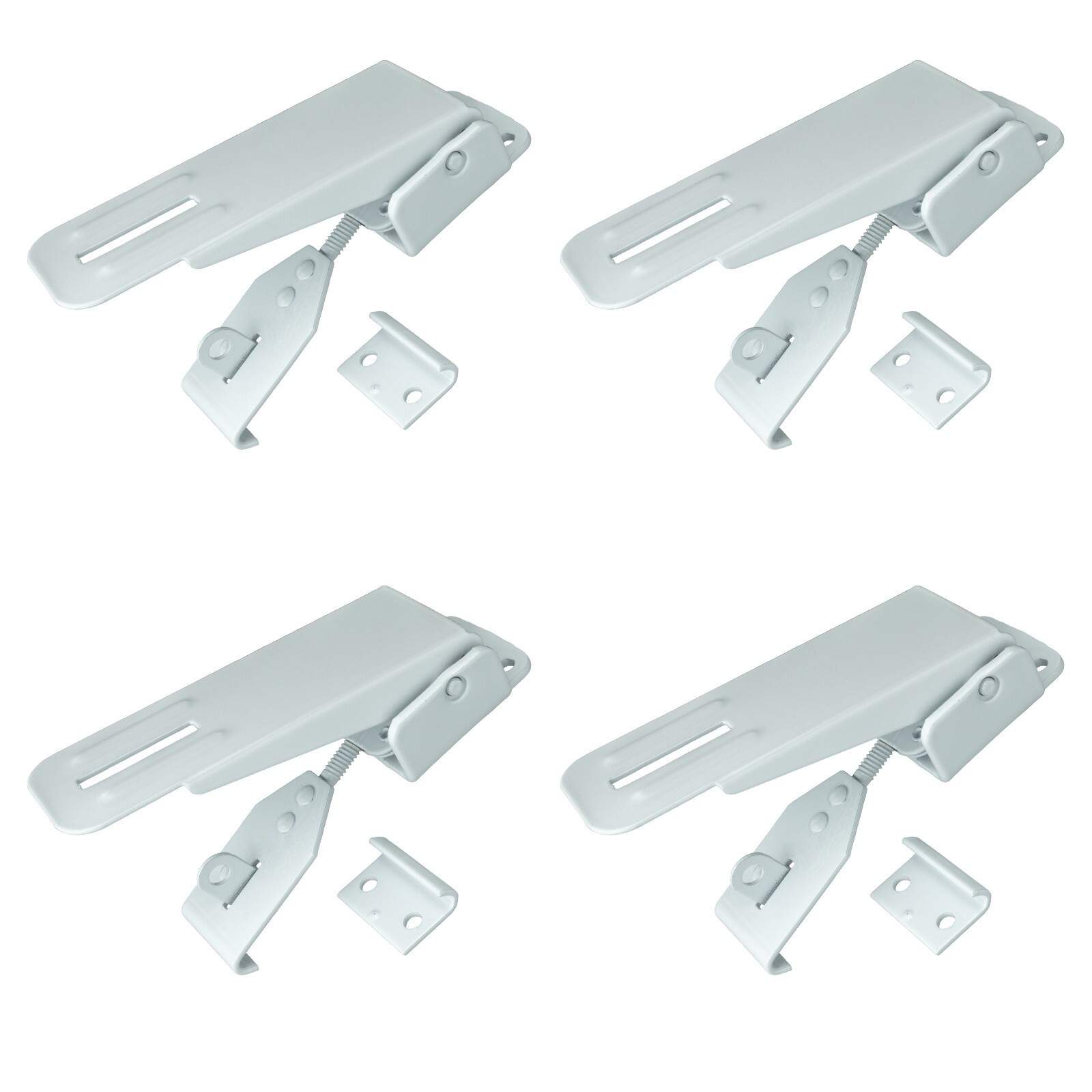 FOUR – Pop Up Camper White Powder Coated Locking RV Lid Latch Snowmobile Tent