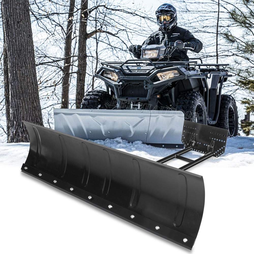 Snow Plow Adjustable 45″ Steel Push Blade Universal Kit For ATV UTV Truck Pickup