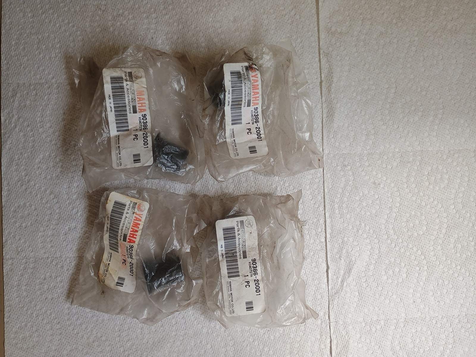 OEM Yamaha Snowmobile Suspension Arm Bushing, P/N 90386-20001, QTY=4