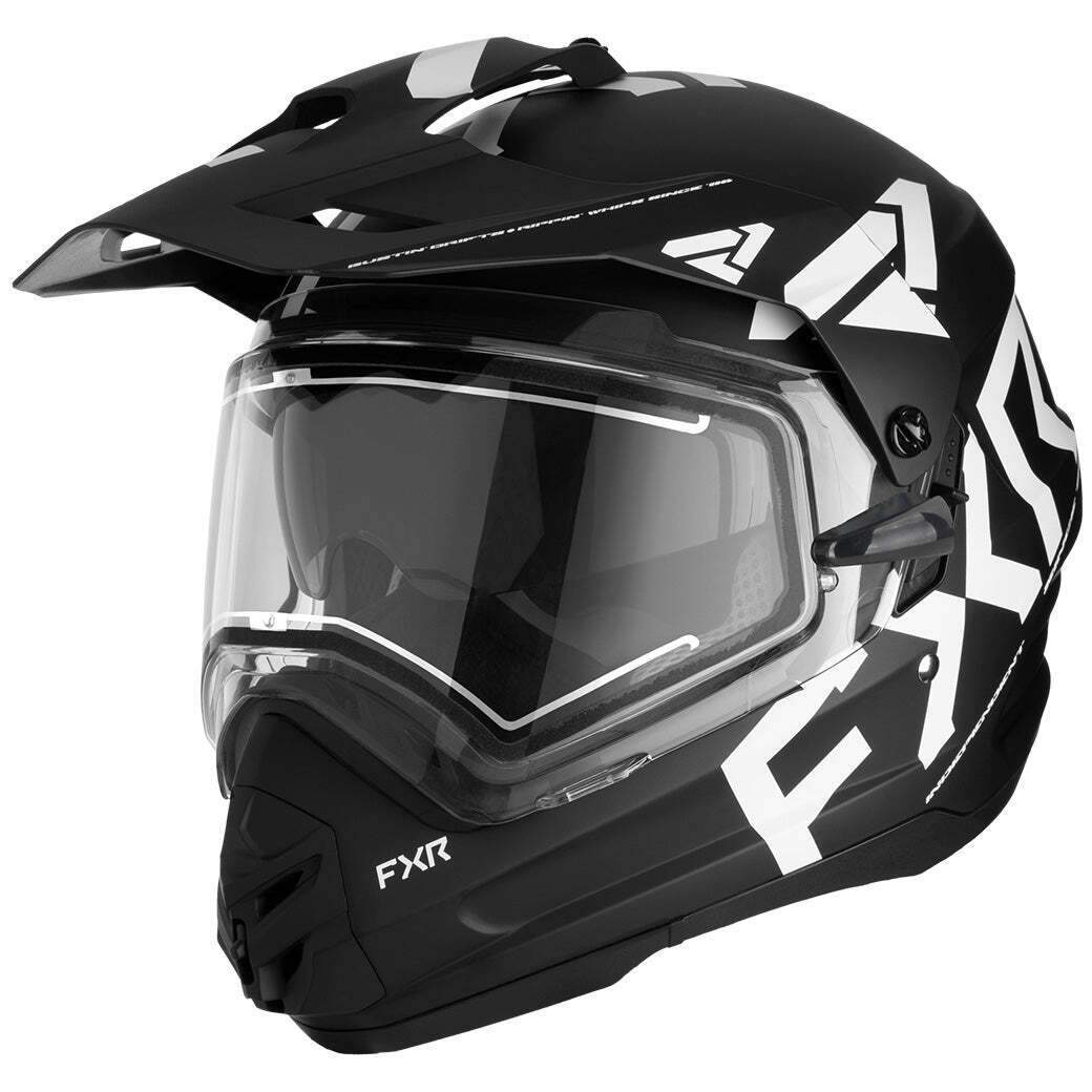 FXR Torque X Team Snowmobile Helmet w/ Electric Shield – White