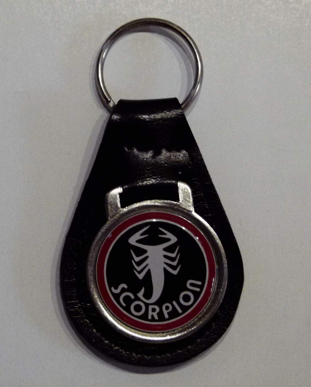 Reproduction Vintage Scorpion Snowmobile Logo Leather Keychain (037)