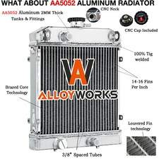 2 Row Aluminum  Radiator For Artic Cat Prowler 700 550 TRV 550 450 700