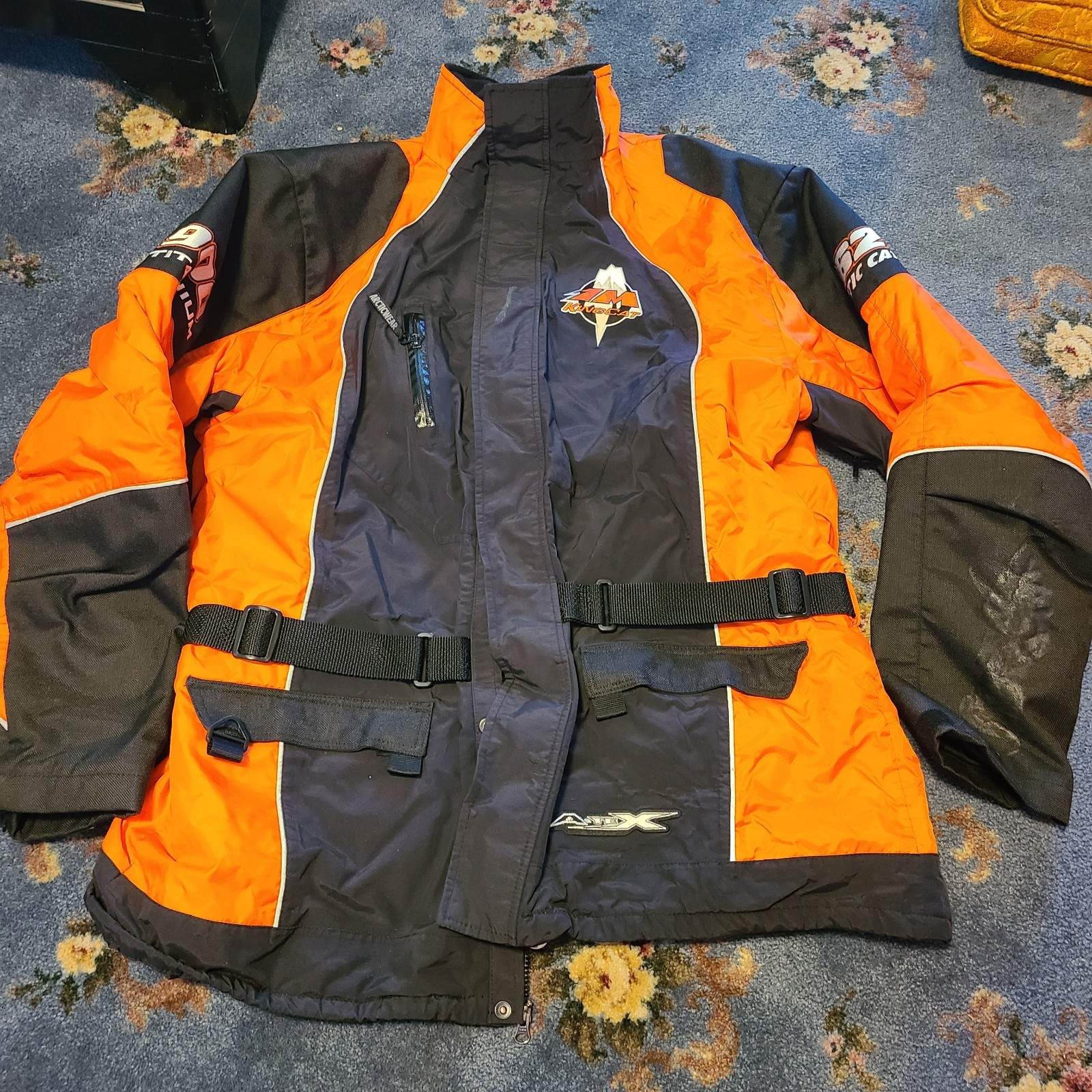 Artic Cat King Cat Snowmobile Jacket Orange Black Thinsulate Insulation XXLT 162