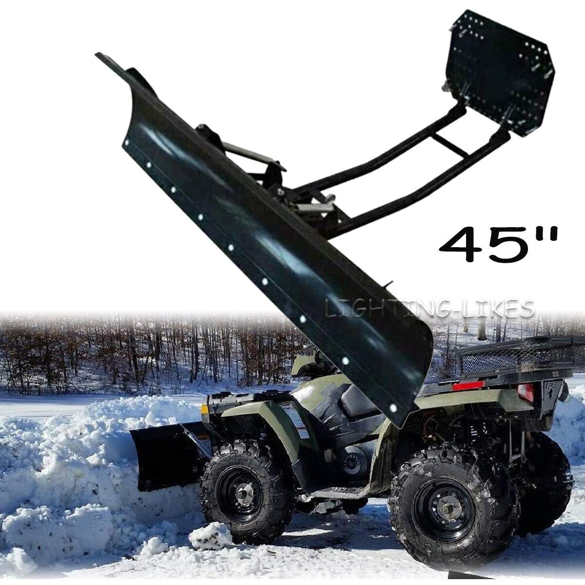 45″ inch Snow Plow Kit For Polaris Sportsman 335/400/450/500 Steel Blade ATV UTV