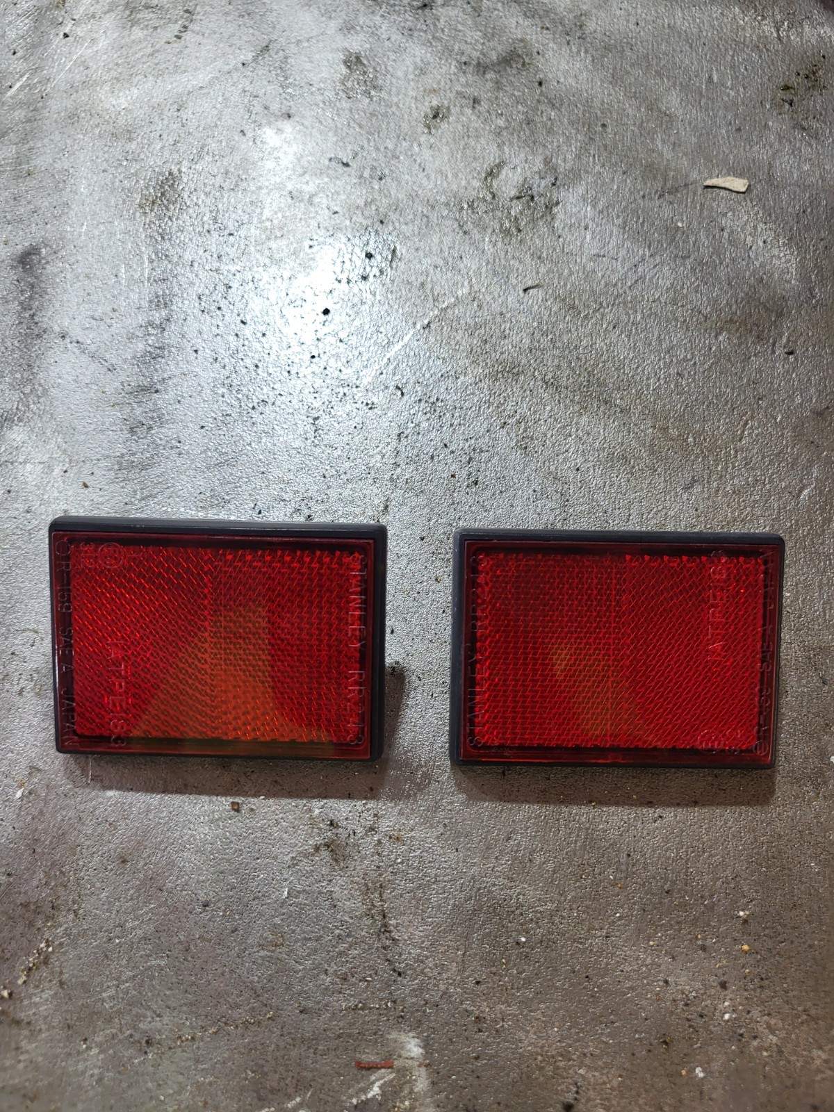 Vintage Yamaha Snowmobile SS440 Rear Tunnel Reflectors Red