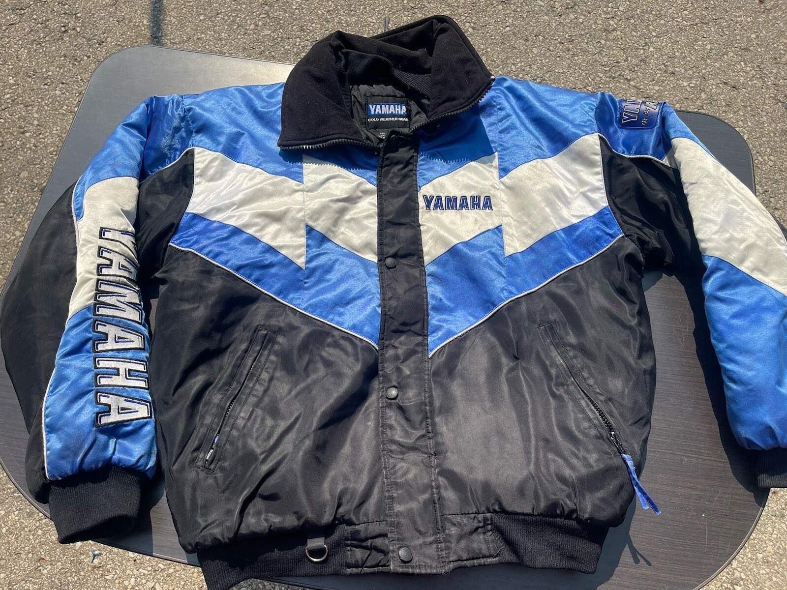 YAMAHA Snowmobile Jacket COLD WEATHER GEAR Blue Vintage 90’s Racing LT Large