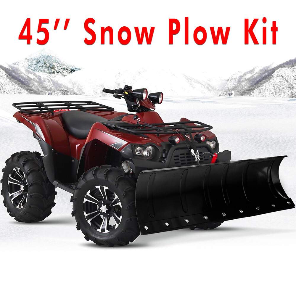 Steel For ATV UTV Arctic Cat Polaris Snow Plow Adjustable 45″ Blade Complete Kit