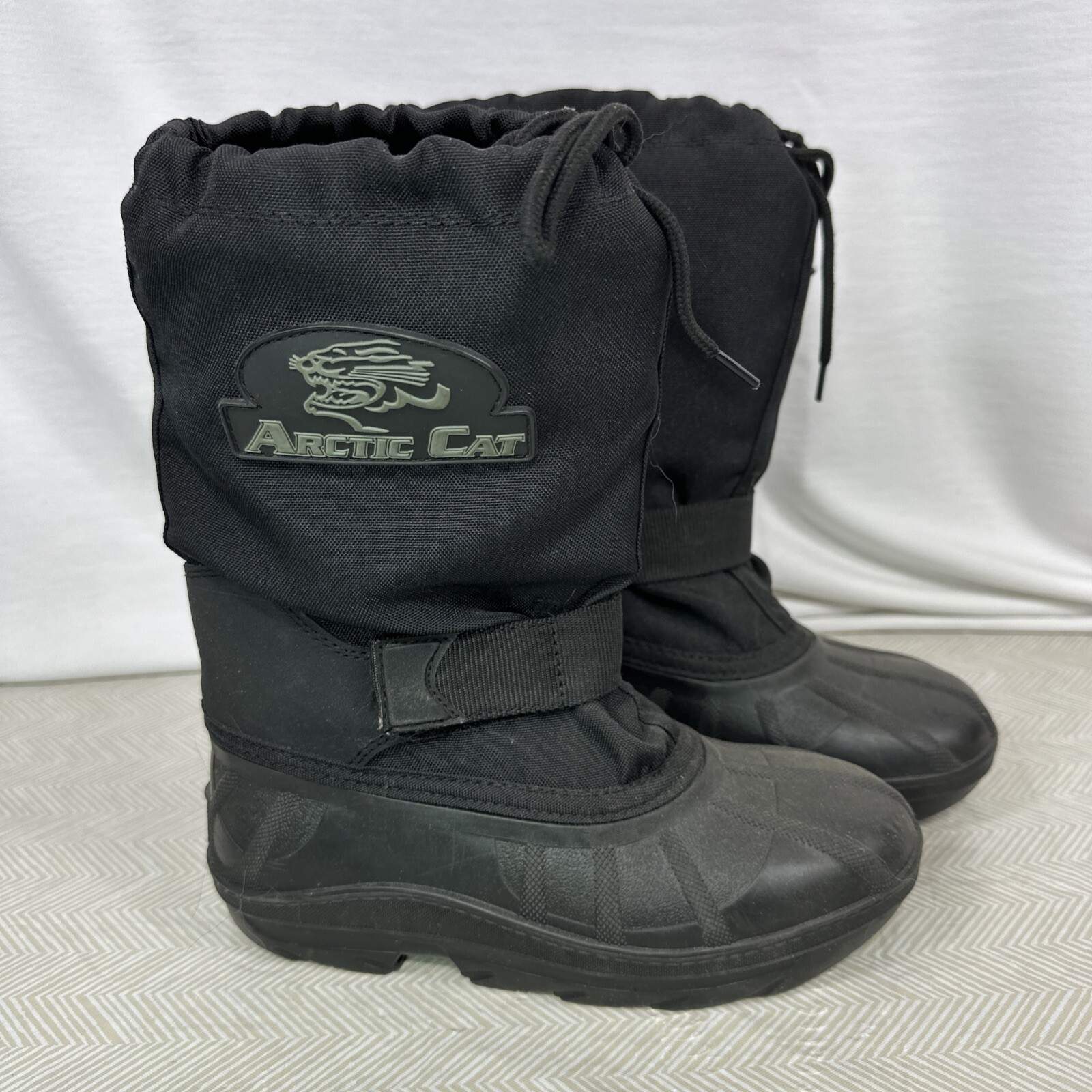 Artic Cat Insulated Snowmobile Snow Boots Youth 4 Removable Liner Black Winter