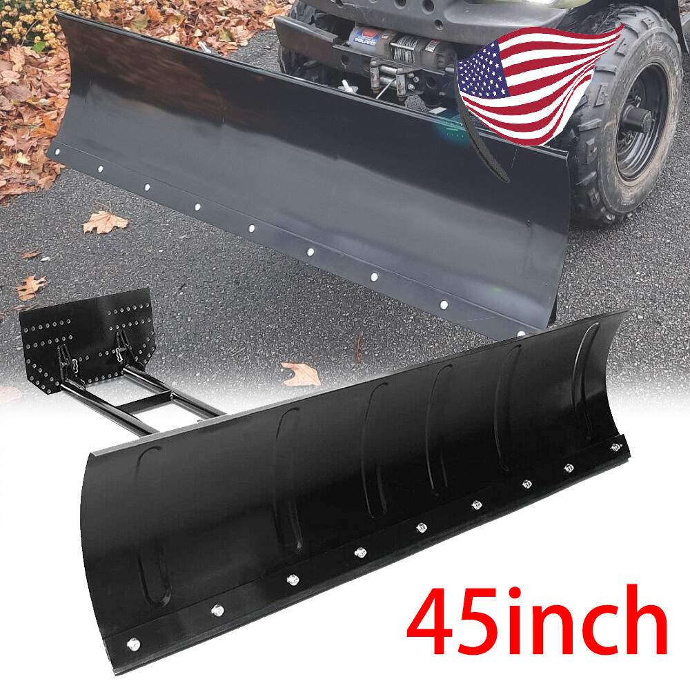 ATV Snow Plow Kit 45” Steel Blade Complete Mount Package Fit Honda Rancher 350