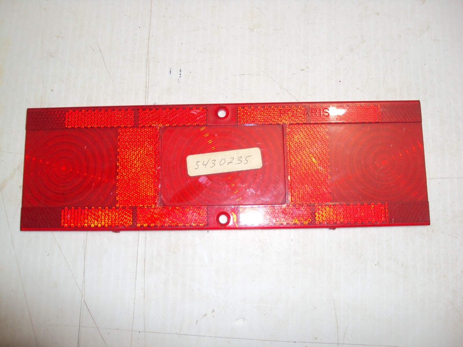Vintage NOS, OEM Polaris snowmobile tail light lens, 1973 Colt, Colt TX, 5430235