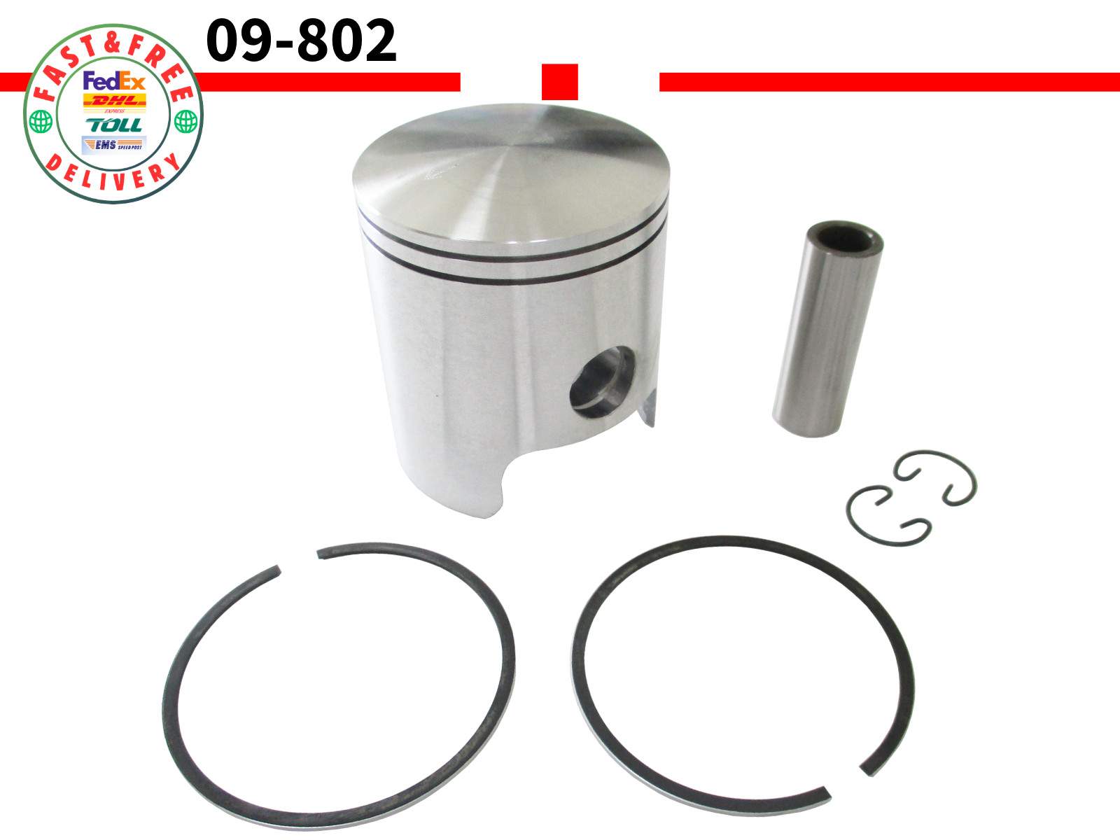 For Yamaha Snowmobile 09-802 Piston Kit STD Bore 60.00mm 8G8-11631-01-96 +Ring