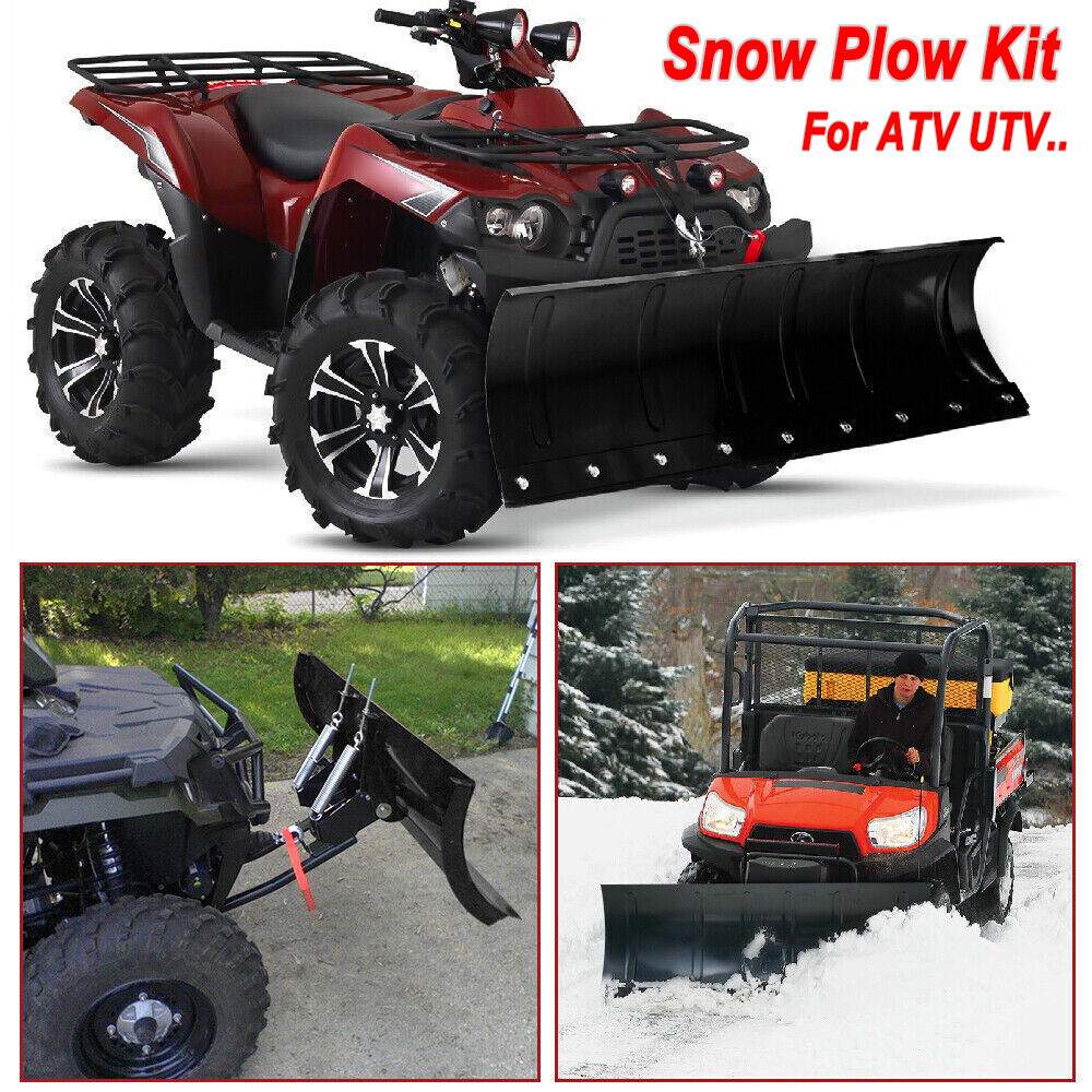 Kit For ATV UTV Snow Plow Kit 45” Steel Blade Complete Universal Mount Package