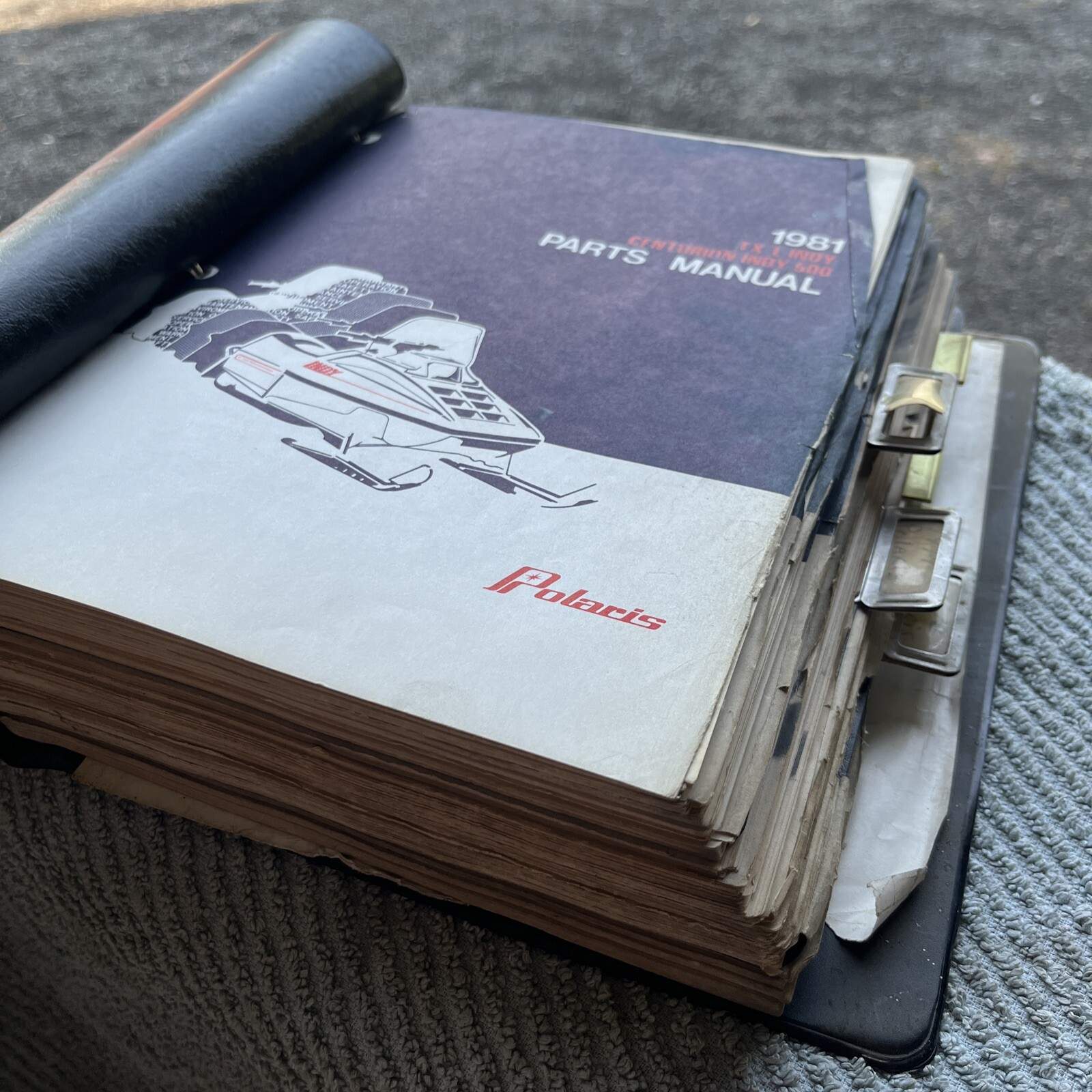 1978 To 1981 Polaris Snowmobile Parts Manuals with LARGE 3 Ring Binder