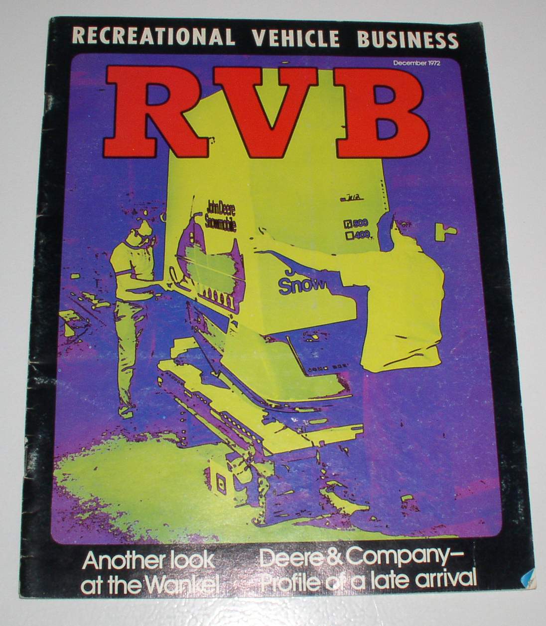 1972 Vintage, Very Rare Snowmobiling Magazine RVB Collectible