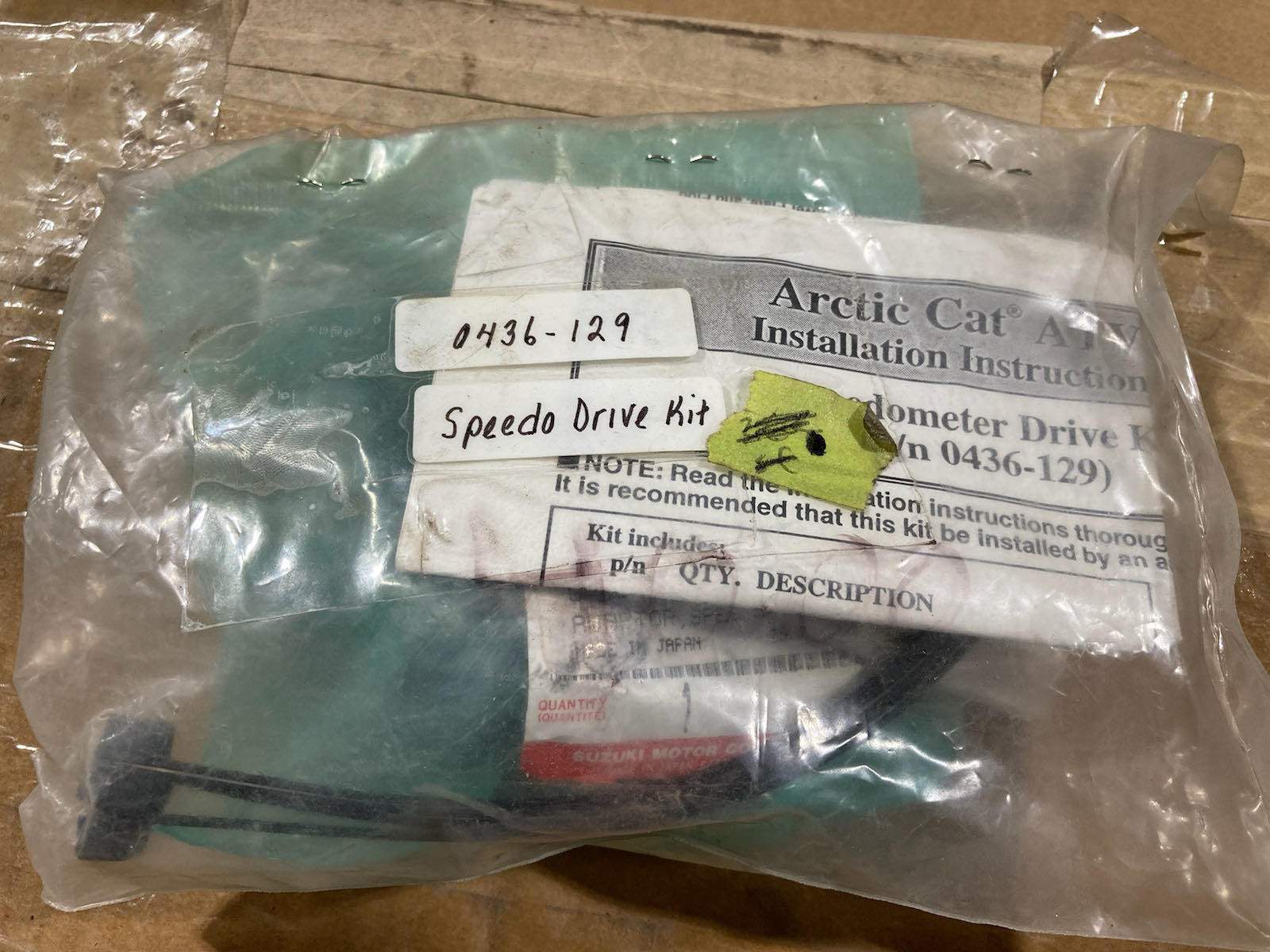 artic cat 0436-129 speedometer drive kit OEM NEW