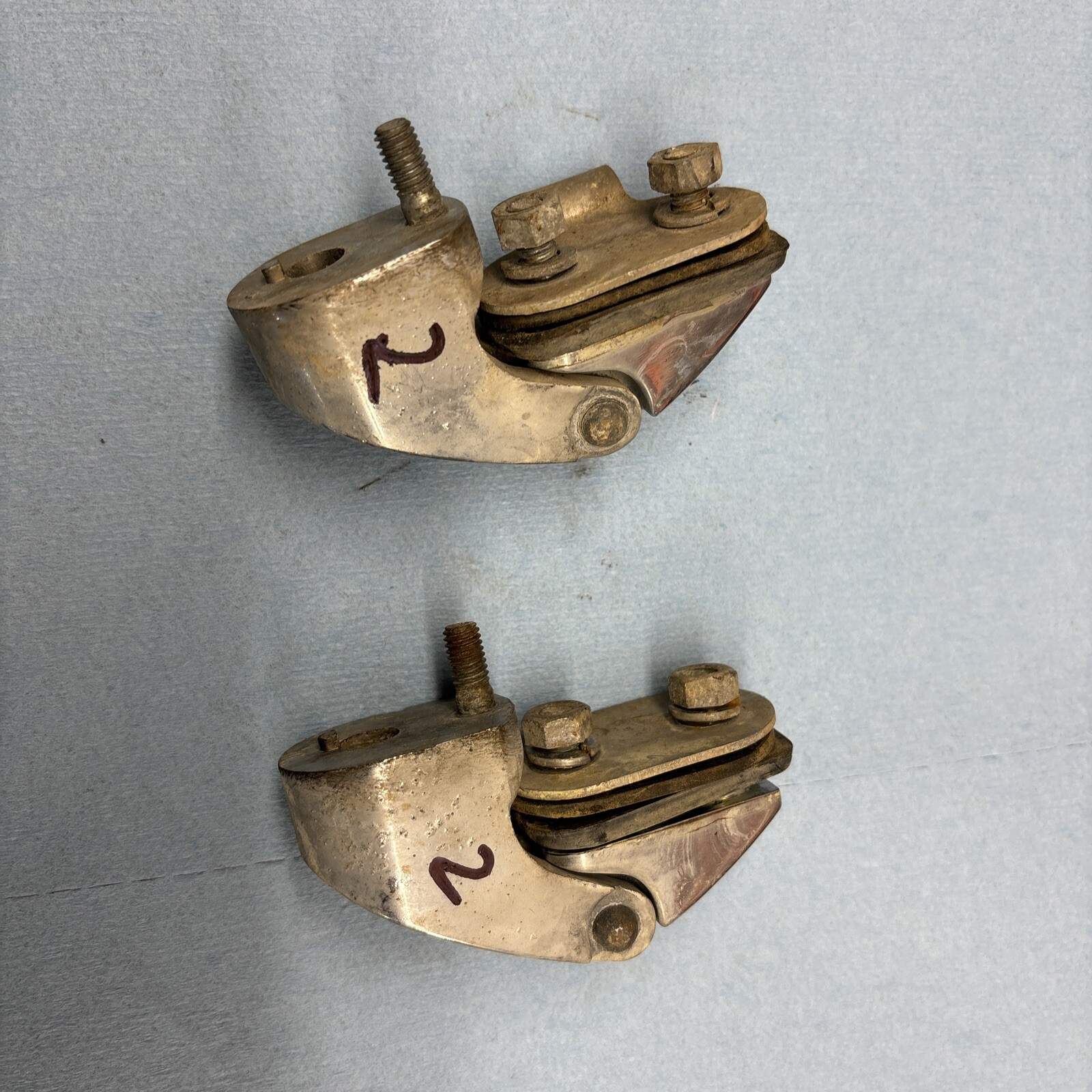 1971 Vintage Yamaha Snowmobile GP433 GP 433 Hood Hinges Belly Pan Hinges Good 2