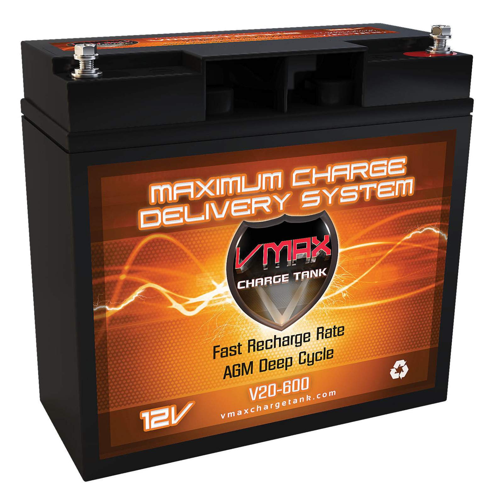 VMAX600 AGM Snowmobile Battery 12V 20Ah for ARCTIC CAT Pantera All CC 99-01