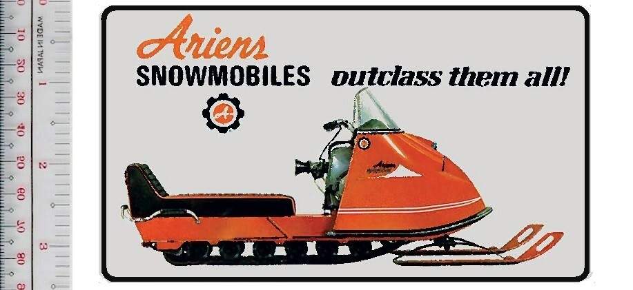 Snowmobile Ariens Snowmobiles 1971 Brillion, Wisconsin PNo Tariff