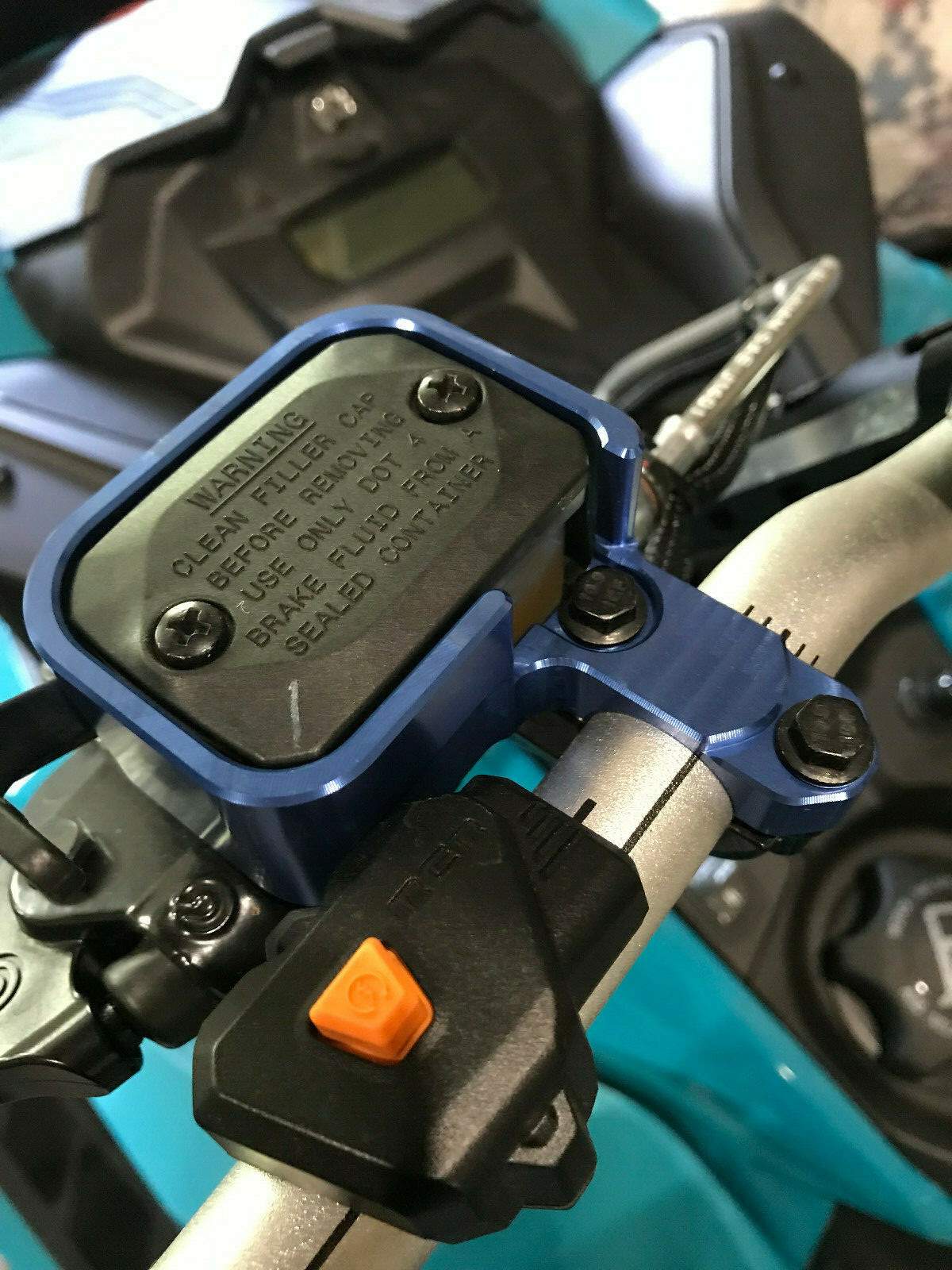 2008-2024 Ski-Doo Lynx Blue Billet Aluminum Brake Reservoir Guard Protector