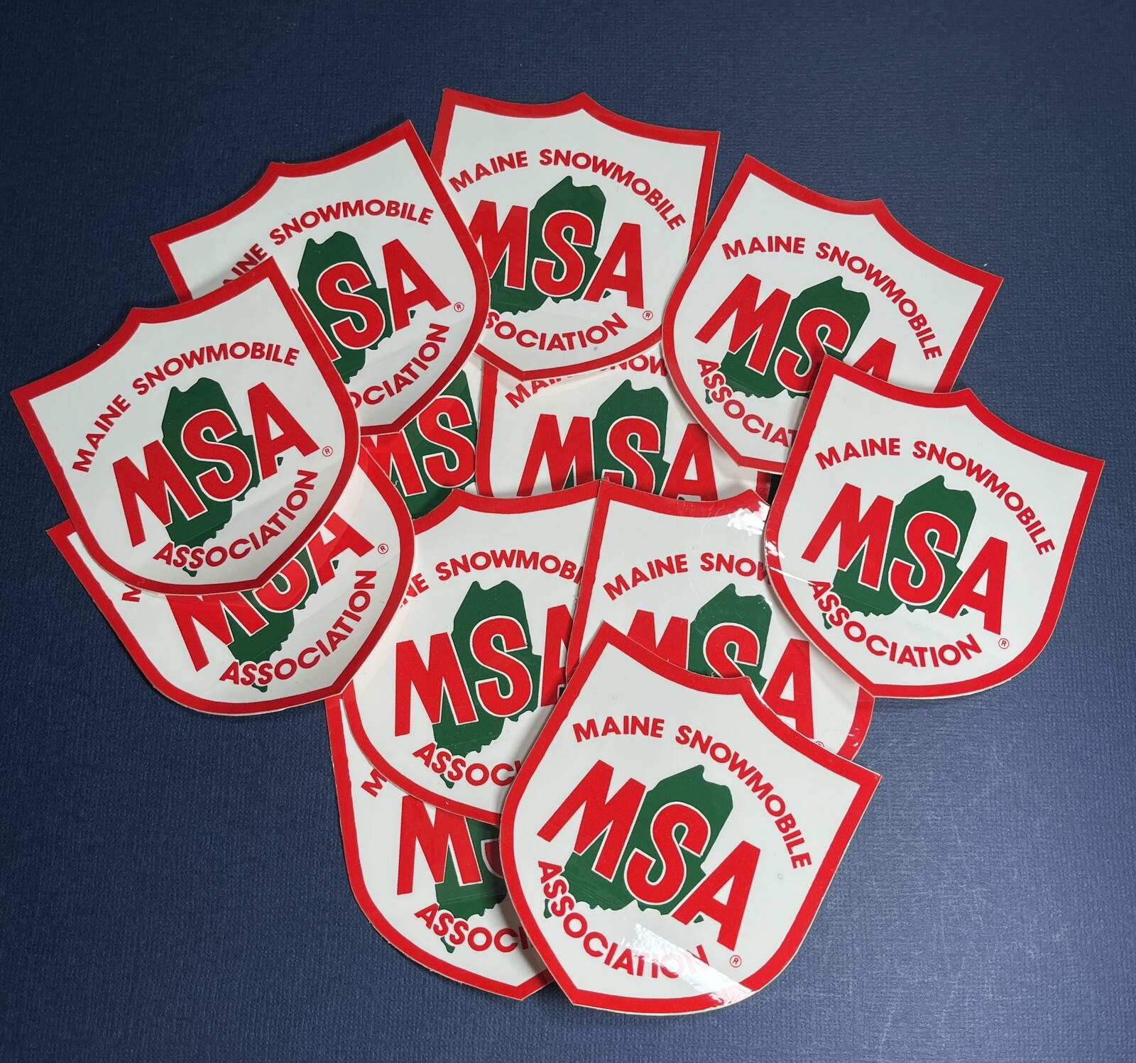 Vintage Maine Snowmobile Association MSA Sticker • High Quality Reflective Vinyl