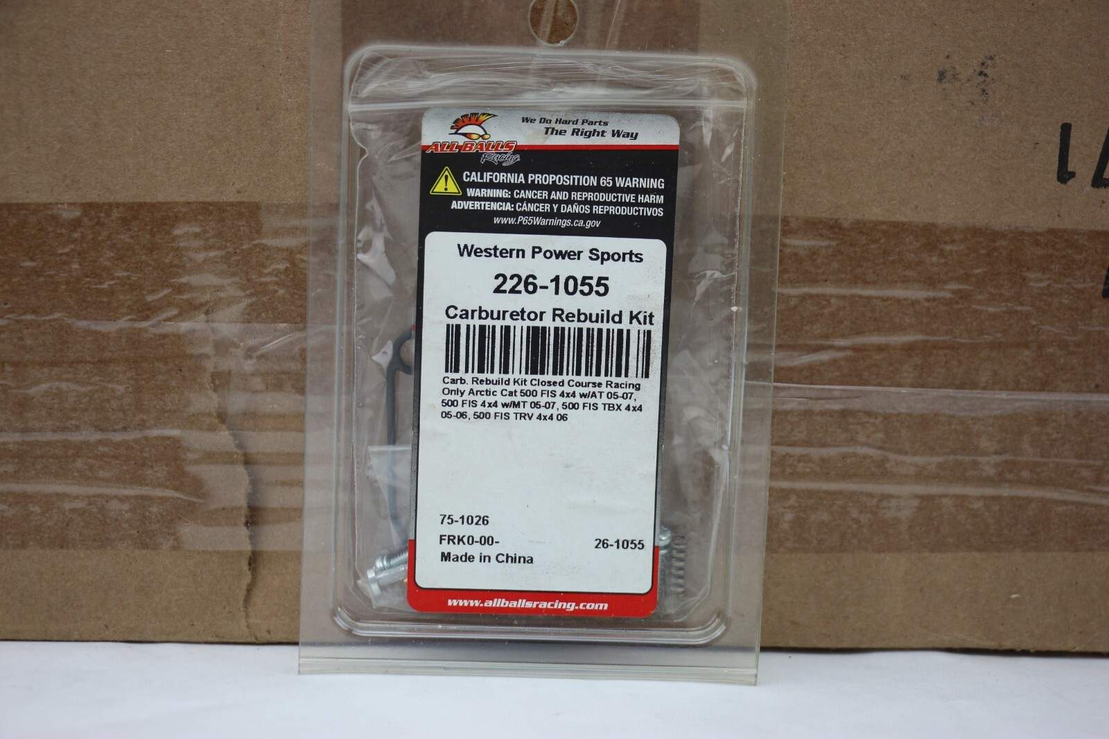 All Balls # 26-1055 Carburetor Rebuild Kit For Artic Cat