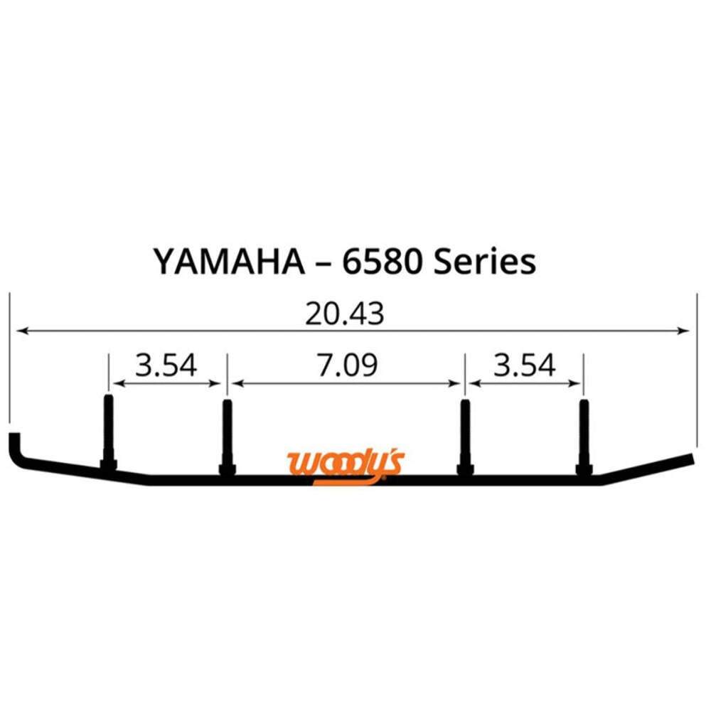 Woody’s Trail Blazer 6″ Carbide Yamaha Snowmobile Runners, TYV4-6580