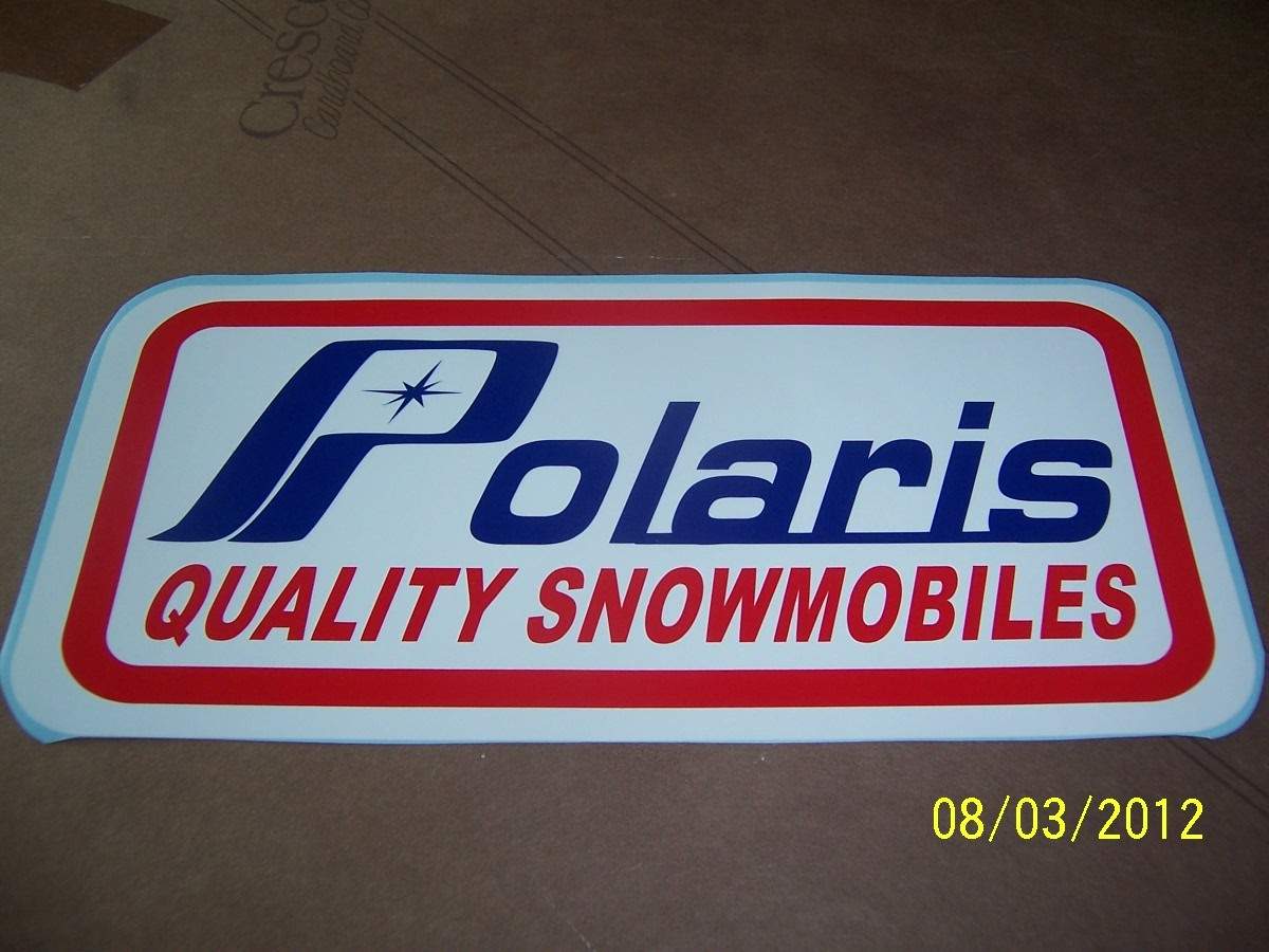1-Vintage Looking POLARIS QUALITY SNOWMOBILES Sticker (New Vinyl) 3.5 X 7