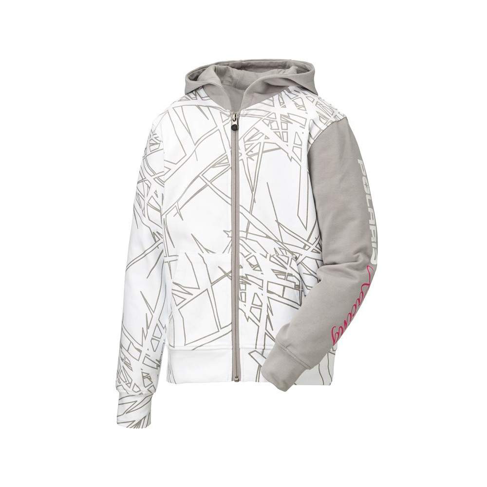Polaris Youth Cracked Race Hoodie Soft Cotton Snowmobile Sweatshirt White