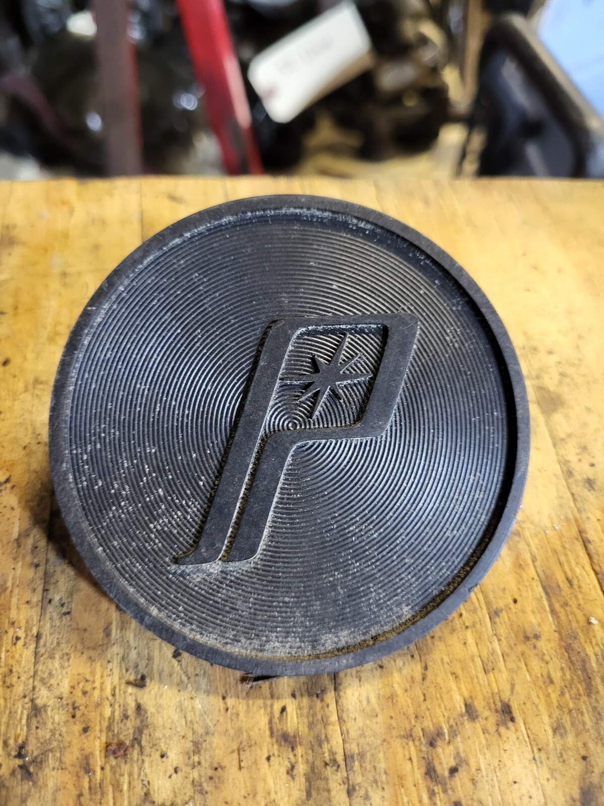 Vintage Polaris Snowmobile Dash  Gauge Blank Off Emblem