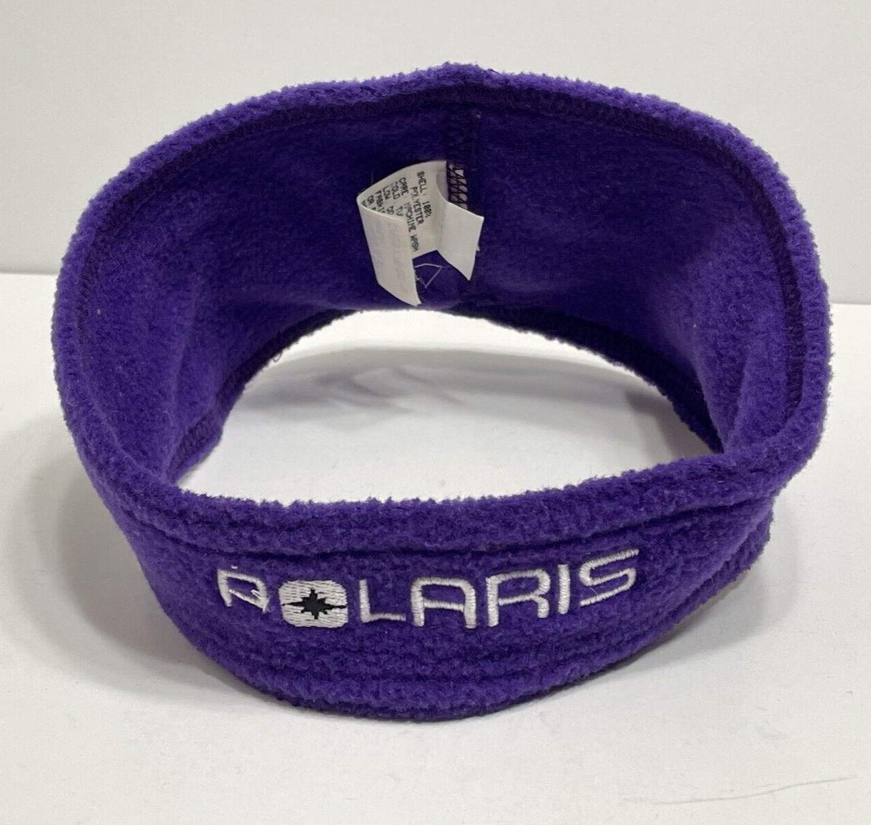 Polaris Snowmobile Fleece Winter Headband Ear Warmer Purple Violet VTG USA Made