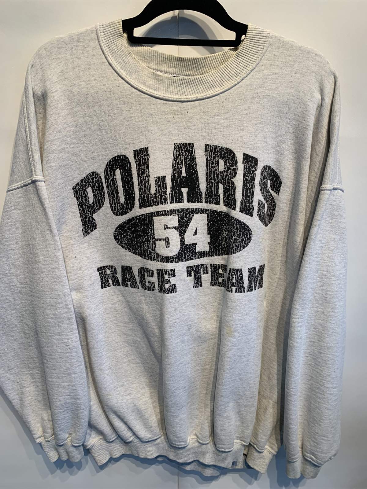 Vtg Polaris Snowmobile Racing Race Team Crewneck Sweatshirt Mens 2XL XCR INDY