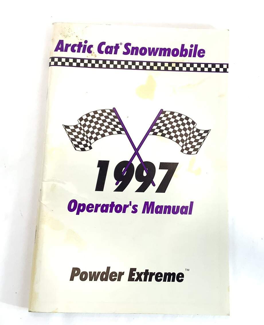 Artic Cat Snowmobile 1997 Operators Manual Powder Extreme P/N 2255-505