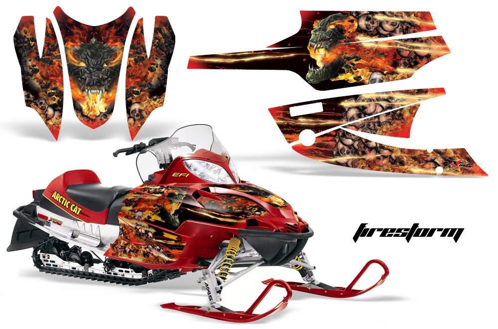 Sled Graphic Stickers Decals For Arctic Cat Firecat/Sabercat 2003-2006 FRSTRM R