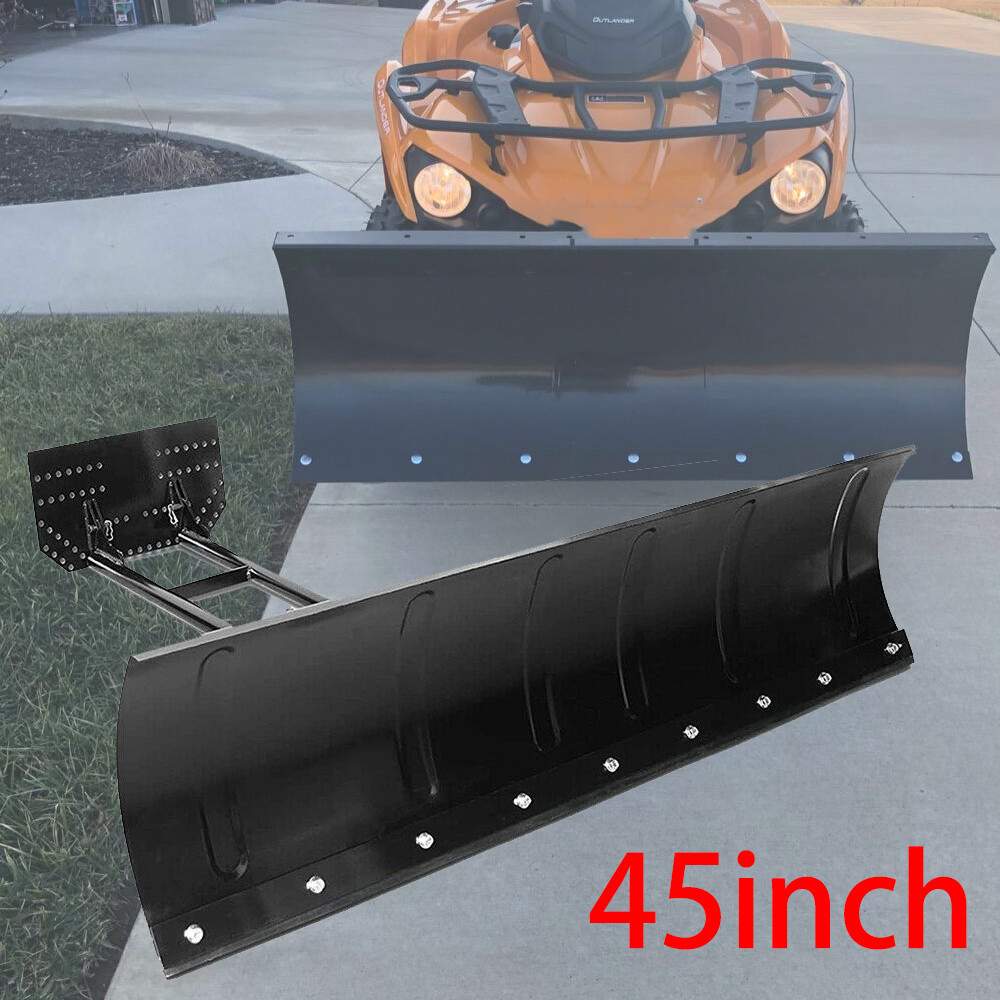 For ATV Snow Plow Adjustable 45inch Steel Blade Complete Universal Kit Package