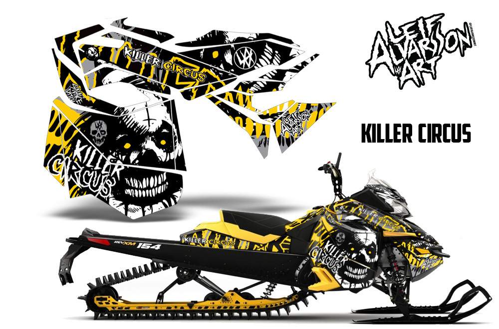 Sled Graphic Decals Stickers For Ski Doo Rev XM Summit 2013-2016 CIRCUS Y