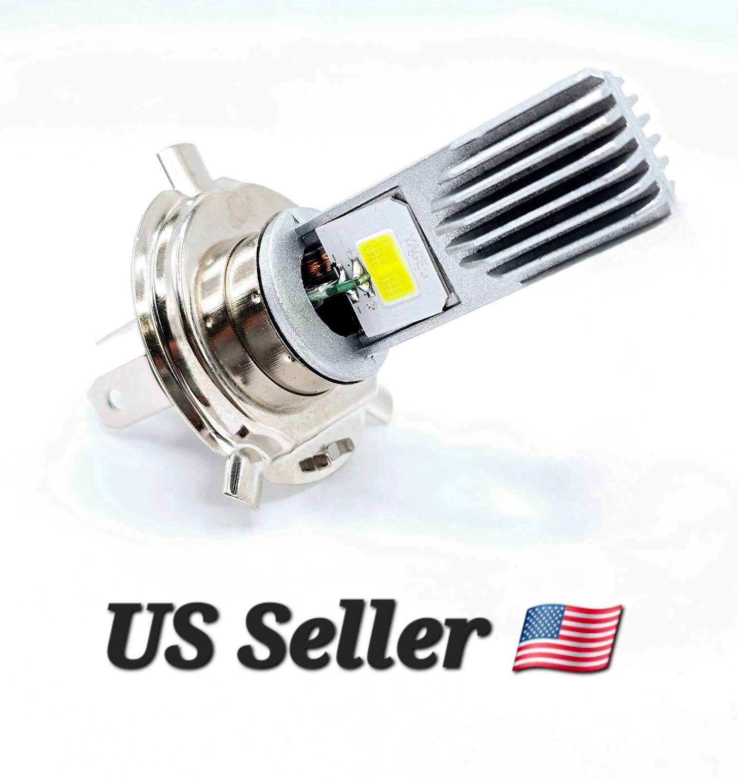 ❄️Ultra Hi/Lo AC/DC Universal LED Bulb for Snowmobile Scooter H4 P43T ⬆️Visibili